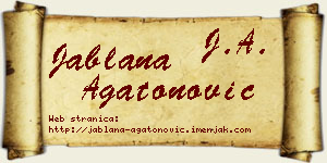 Jablana Agatonović vizit kartica
